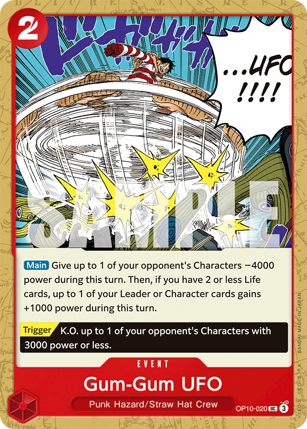 Carte Gum Gum Soucoupe volante OP10-020 Uncommon — One Piece TCG OP-10 Royal Blood (Bandai)
