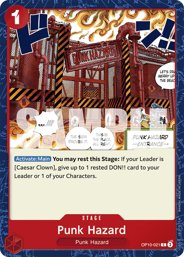 Carte Punk Hazard OP10-021 Common — One Piece TCG OP-10 Royal Blood (Bandai)