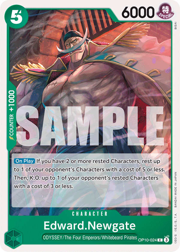 Carte Edward Newgate OP10-024 Common — One Piece TCG OP-10 (Bandai)