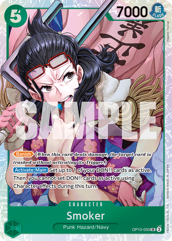 Carte Smoker OP10-030 Super Rare — One Piece TCG OP-10 Royal Blood (Bandai)