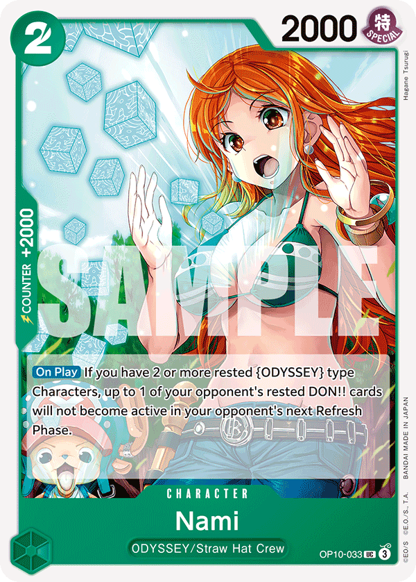 Carte Nami OP10-033 Uncommon — One Piece TCG OP-10 Royal Blood (Bandai)