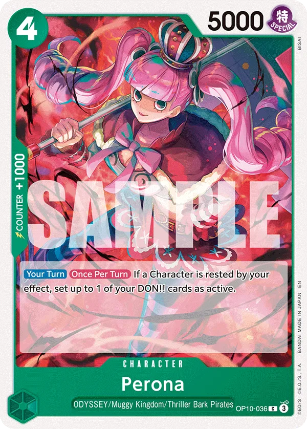 Carte Perona OP10-036_r1 Common — One Piece TCG ST-32 (Bandai)