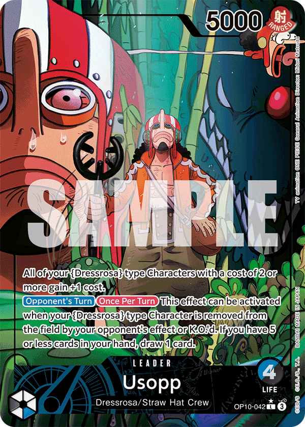 Carte Usopp OP10-042_p1 Leader — One Piece TCG OP-10 (Bandai)