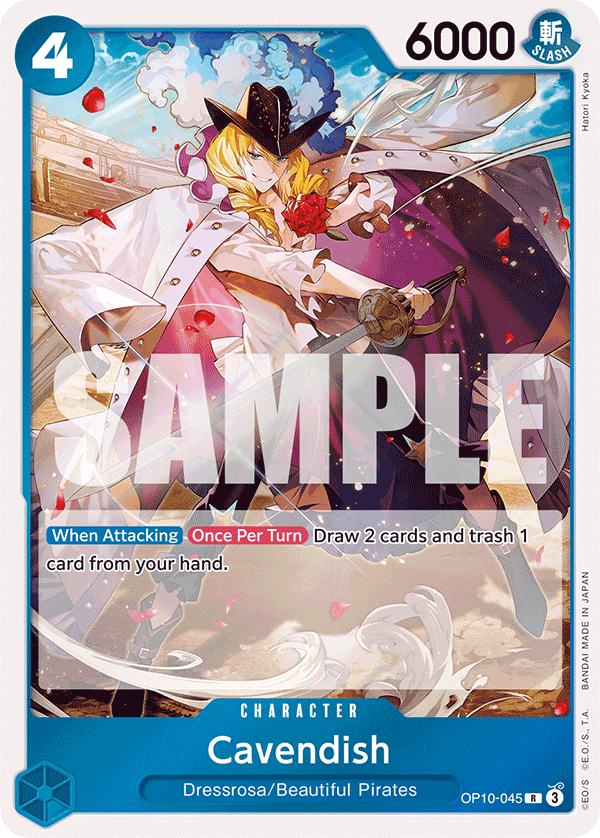 Carte Cavendish OP10-045 Rare — One Piece TCG OP-10 Royal Blood (Bandai)