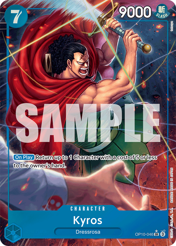 Carte Kyros OP10-046_p1 Super Rare Alt Art — One Piece TCG OP-10 Royal Blood (Bandai)