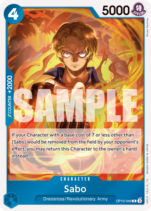 Carte Sabo OP10-049 Rare — One Piece TCG OP-10 Royal Blood (Bandai)