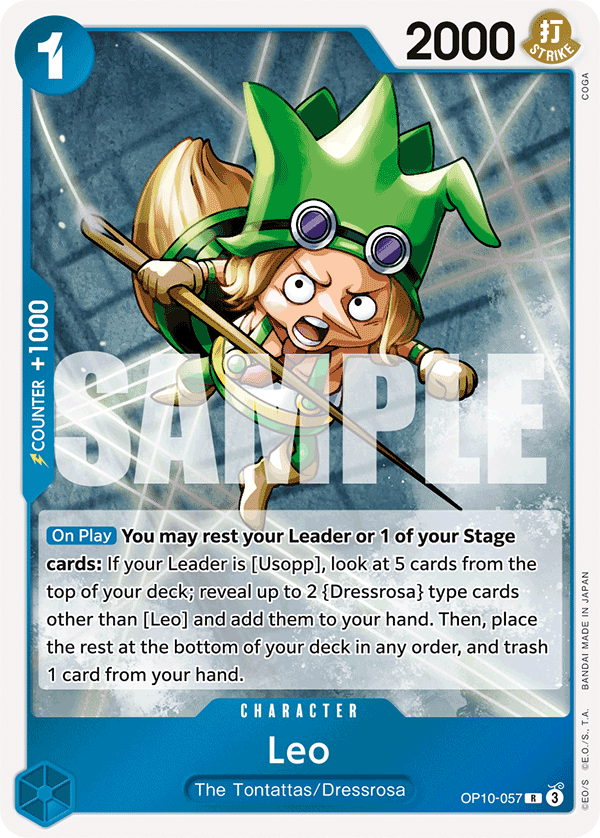 Carte Léo OP10-057 Rare — One Piece TCG OP-10 Royal Blood (Bandai)