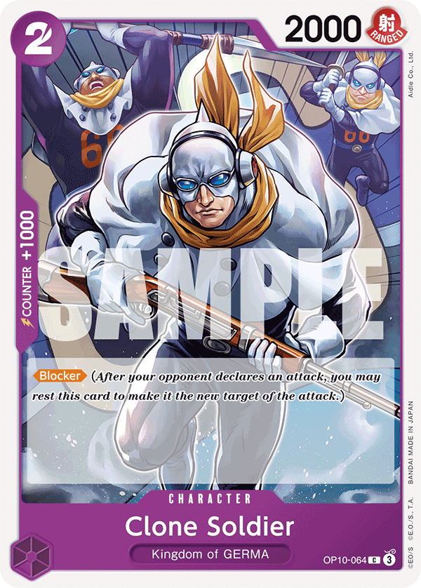 Carte Soldat clone OP10-064 Common — One Piece TCG OP-10 Royal Blood (Bandai)