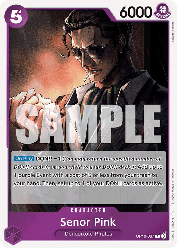 Carte Señor Pink OP10-067 Rare — One Piece TCG OP-10 Royal Blood (Bandai)