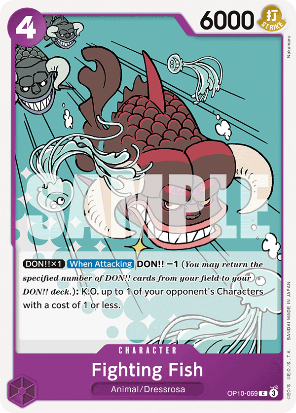Carte Fighting Fish OP10-069 Common — One Piece TCG OP-10 Royal Blood (Bandai)