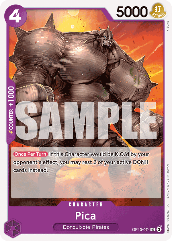 Carte Pica OP10-074 Uncommon — One Piece TCG OP-10 Royal Blood (Bandai)