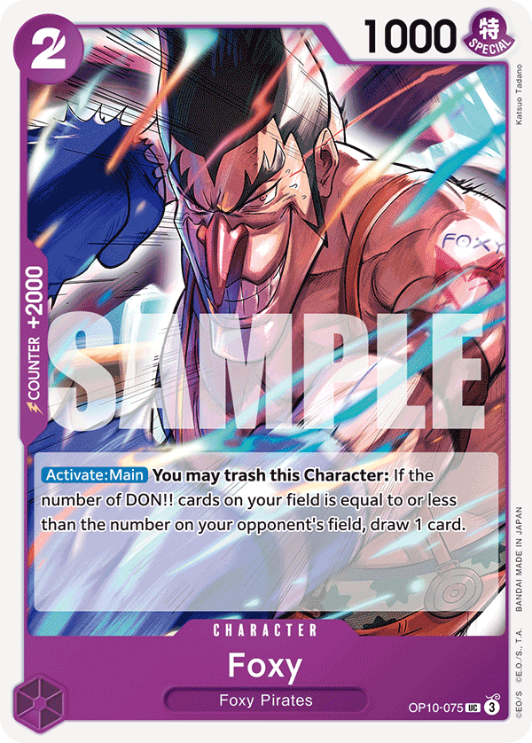 Carte Foxy OP10-075 Uncommon — One Piece TCG OP-10 Royal Blood (Bandai)