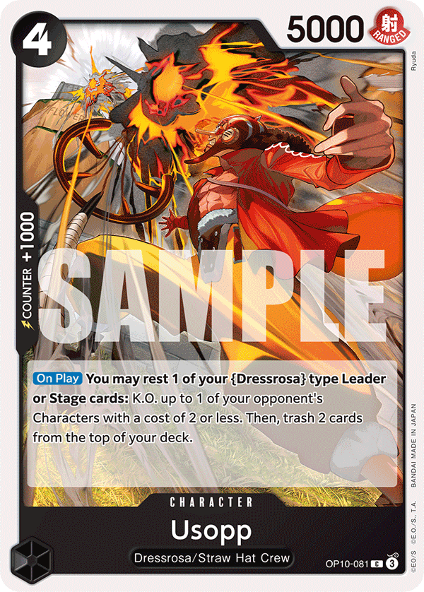 Carte Usopp OP10-081 Common — One Piece TCG OP-10 (Bandai)