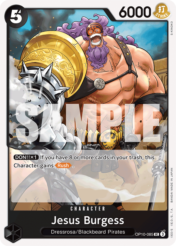 Carte Jesus Burgess OP10-085 Uncommon — One Piece TCG OP-10 Royal Blood (Bandai)