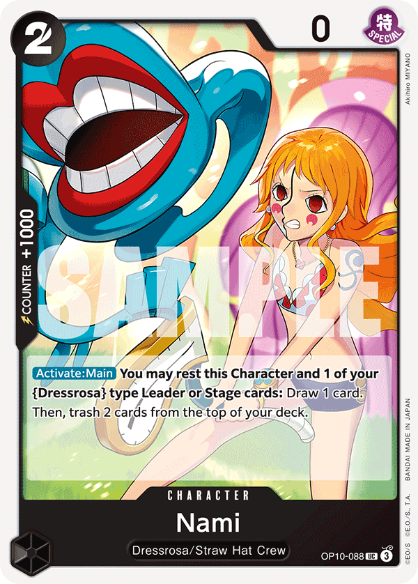 Carte Nami OP10-088 Uncommon — One Piece TCG OP-10 Royal Blood (Bandai)