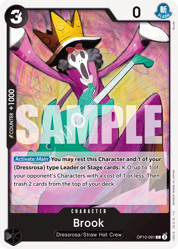Carte Brook OP10-091 Common — One Piece TCG OP-10 Royal Blood (Bandai)