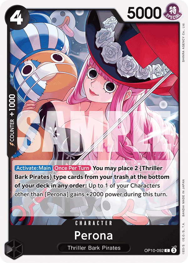 Carte Perona OP10-092 Common — One Piece TCG OP-10 Royal Blood (Bandai)