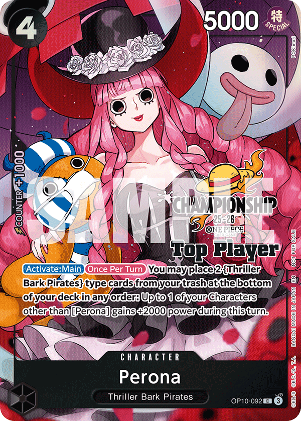 Carte Perona OP10-092_p1 Common — One Piece TCG PROMO-OP-10 (Bandai)