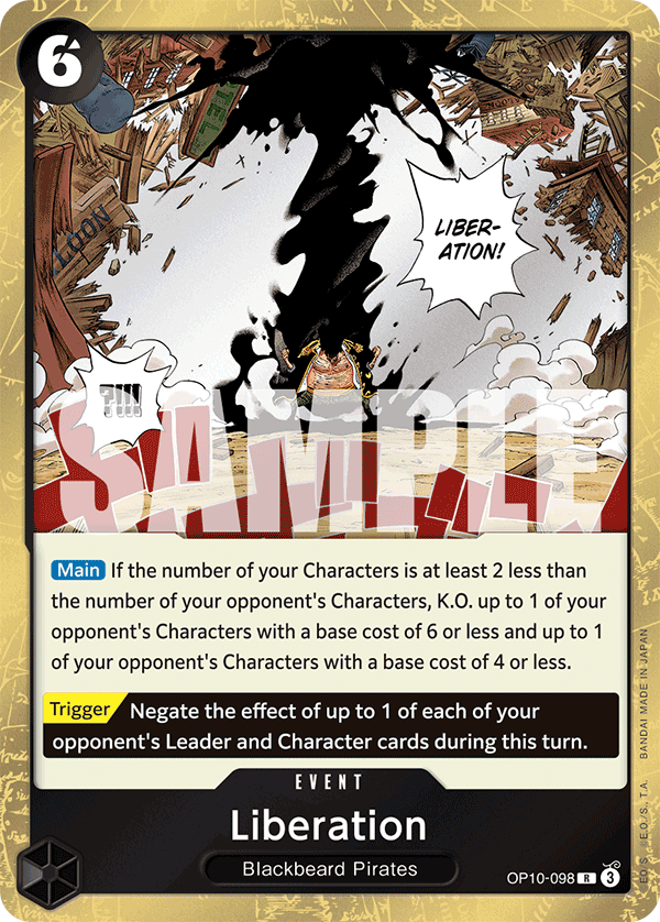 Carte Libération OP10-098 Rare — One Piece TCG OP-10 Royal Blood (Bandai)