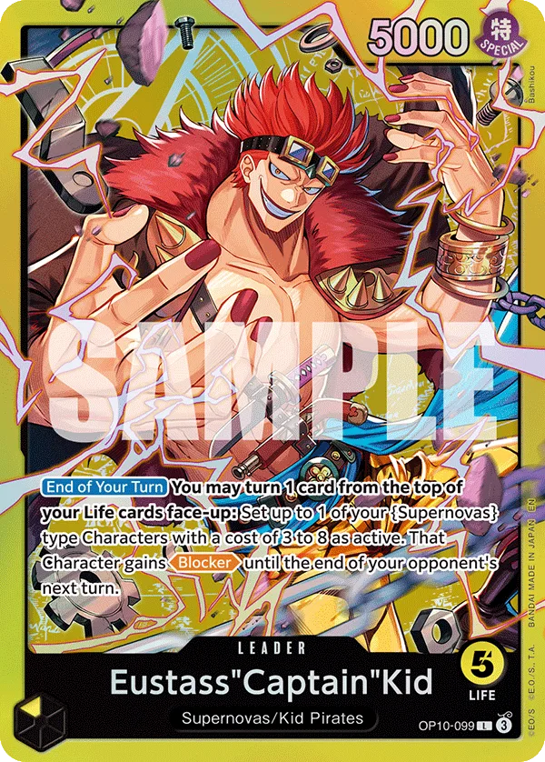 Carte Eustass "Captain" Kidd OP10-099_p2 Leader — One Piece TCG ST-36 (Bandai)