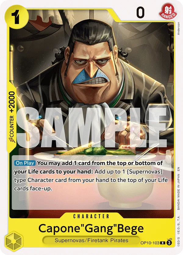 Carte Capone "Gang" Bege OP10-103_r1 Rare — One Piece TCG ST-36 (Bandai)