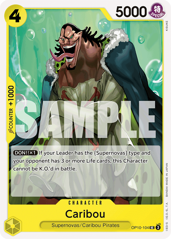 Carte Caribou OP10-104 Uncommon — One Piece TCG OP-10 Royal Blood (Bandai)
