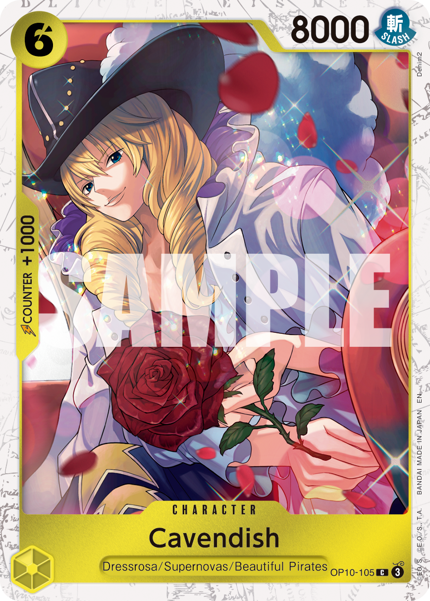 Carte Cavendish OP10-105_p1 Common — One Piece TCG PRB-02 (Bandai)