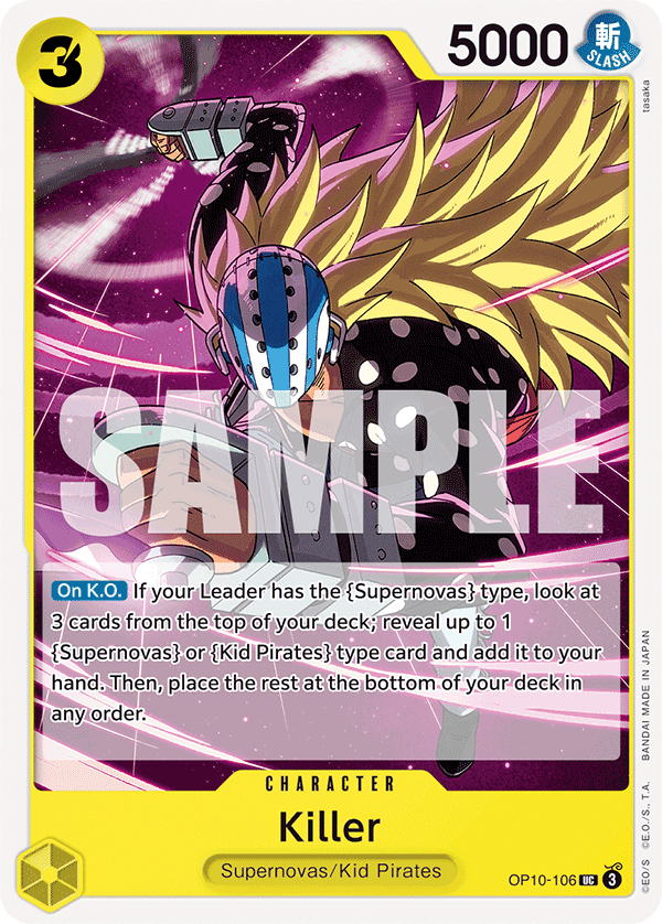 Carte Killer OP10-106 Uncommon — One Piece TCG OP-10 (Bandai)