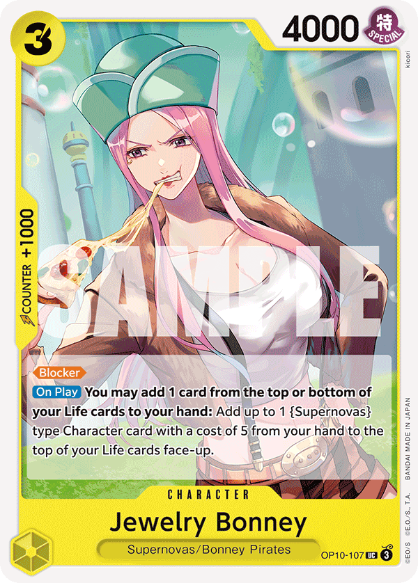 Carte Jewelry Bonney OP10-107 Uncommon — One Piece TCG OP-10 Royal Blood (Bandai)