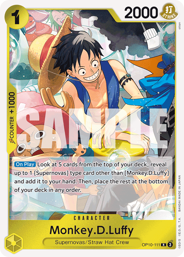Carte Monkey D. Luffy OP10-111 Rare — One Piece TCG OP-10 Royal Blood (Bandai)