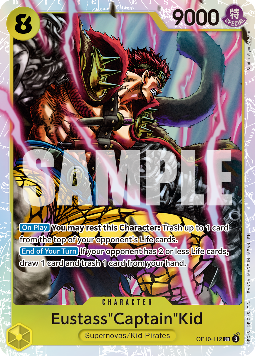 Carte Eustass "Captain" Kidd OP10-112_r1 Super Rare Serial — One Piece TCG PRB-02 The Best Vol. 2 (Bandai)