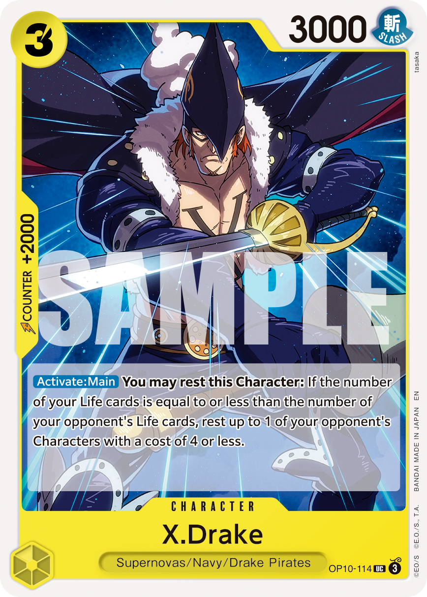 Carte X-Drake OP10-114_r1 Uncommon — One Piece TCG PRB-02 (Bandai)