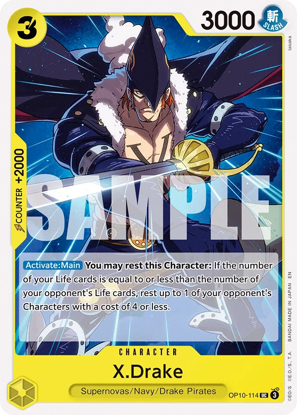 Carte X-Drake OP10-114_r2 Uncommon — One Piece TCG ST-36 (Bandai)