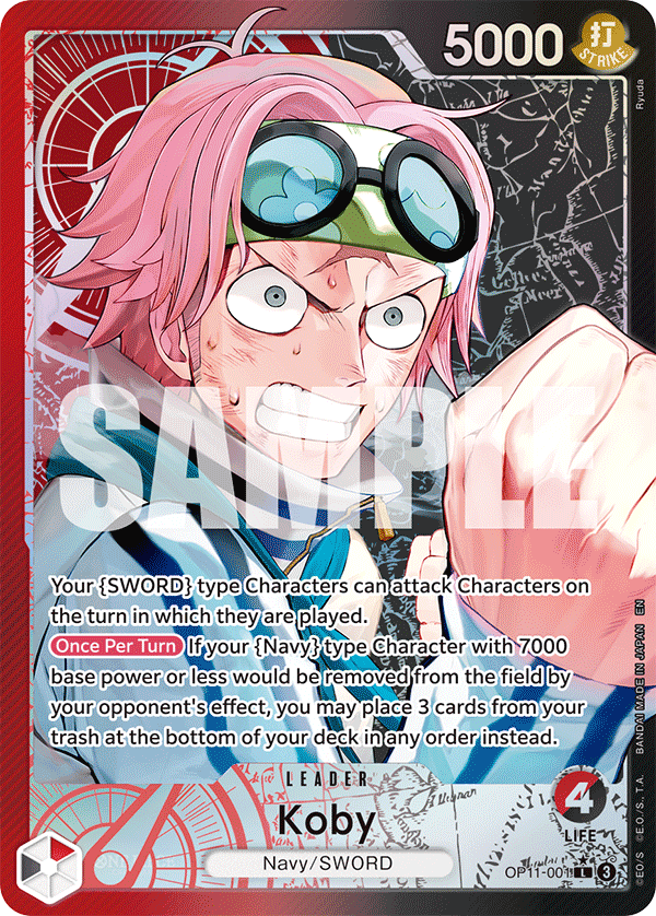 Carte Kobby OP11-001_p1 Leader — One Piece TCG OP-11 (Bandai)