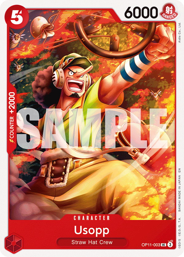 Carte Usopp OP11-003 Uncommon — One Piece TCG OP-11 (Bandai)