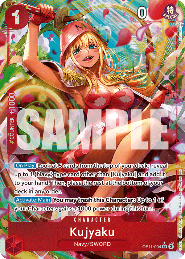 Carte Kujaku OP11-004_p1 Super Rare — One Piece TCG OP-11 (Bandai)