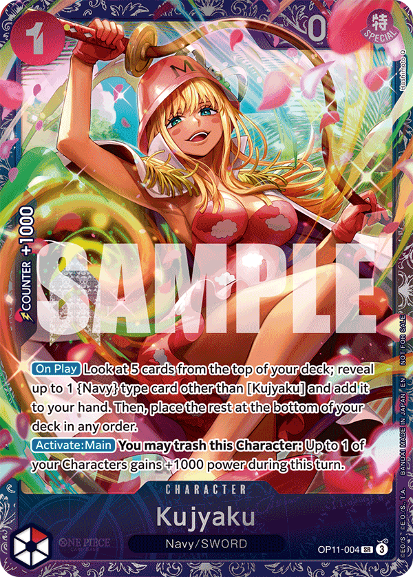 Carte Kujyaku OP11-004_p2 Super Rare Alt Art — One Piece TCG PROMO-OP-11 Promos: A Fist of Divine Speed (Bandai)