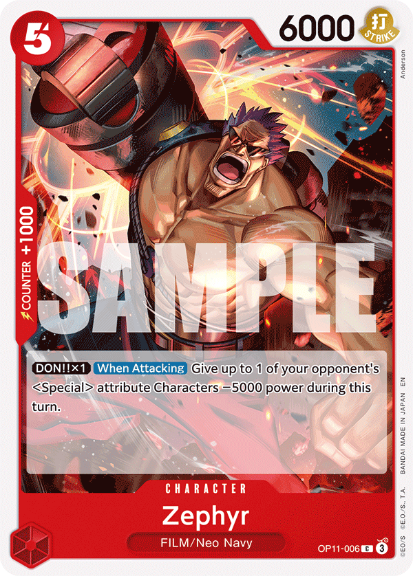 Carte Z OP11-006 Common — One Piece TCG OP-11 A Fist of Divine Speed (Bandai)