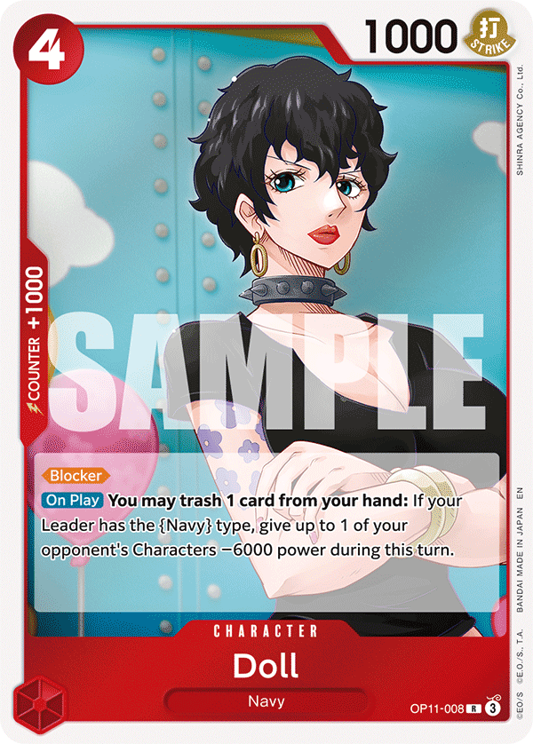 Carte Doll OP11-008 Rare — One Piece TCG OP-11 A Fist of Divine Speed (Bandai)