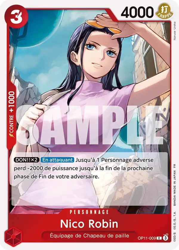 Carte Nico Robin OP11-009_p1 Common — One Piece TCG OP-11 (Bandai)
