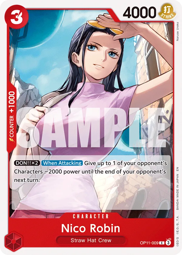 Carte Nico Robin OP11-009_r1 Common — One Piece TCG ST-31 (Bandai)