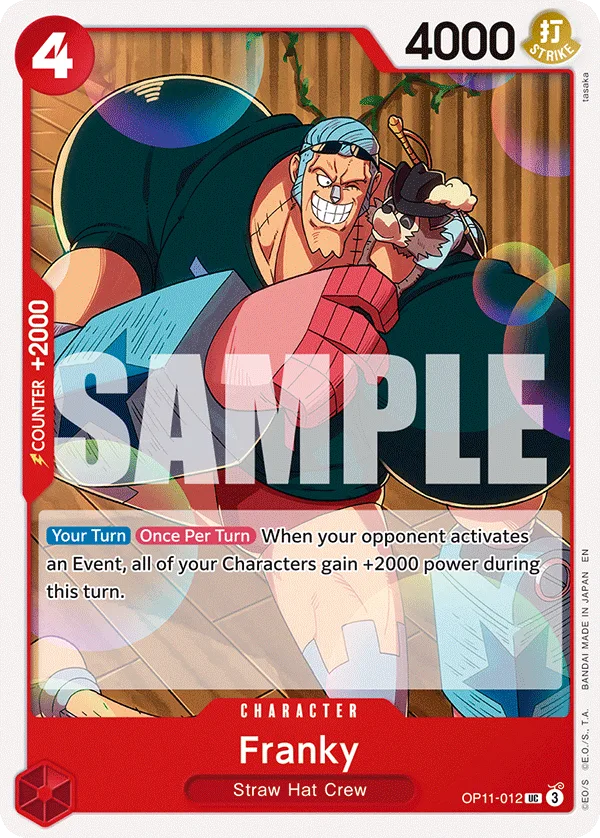 Carte Franky OP11-012_r1 Uncommon — One Piece TCG ST-31 (Bandai)