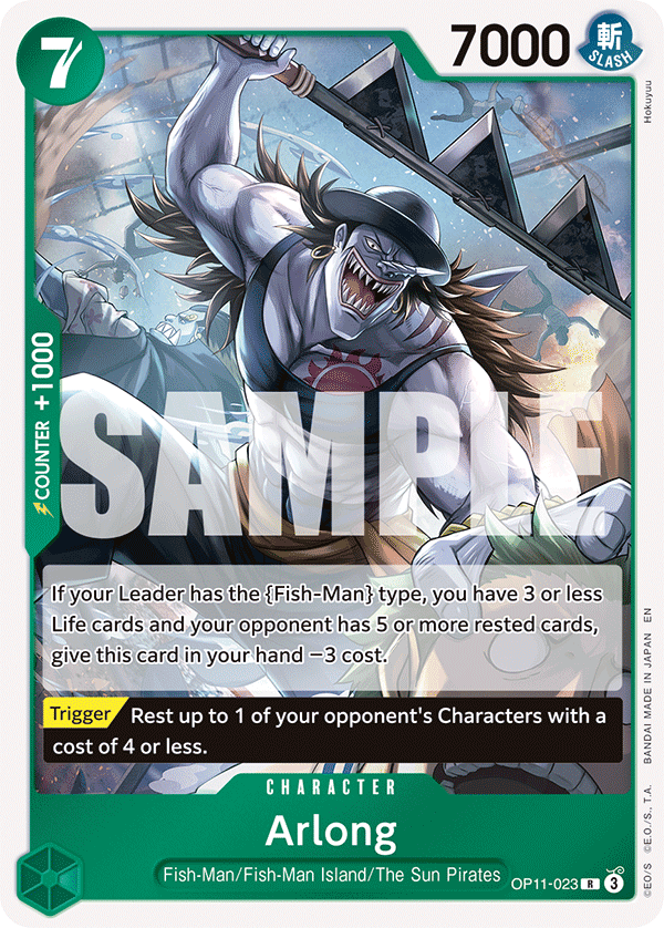 Carte Arlong OP11-023 Rare — One Piece TCG OP-11 (Bandai)