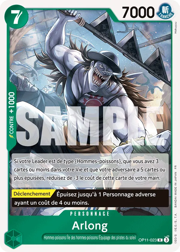 Carte ARLONG OP11-023 OP11 — One Piece TCG (Bandai)