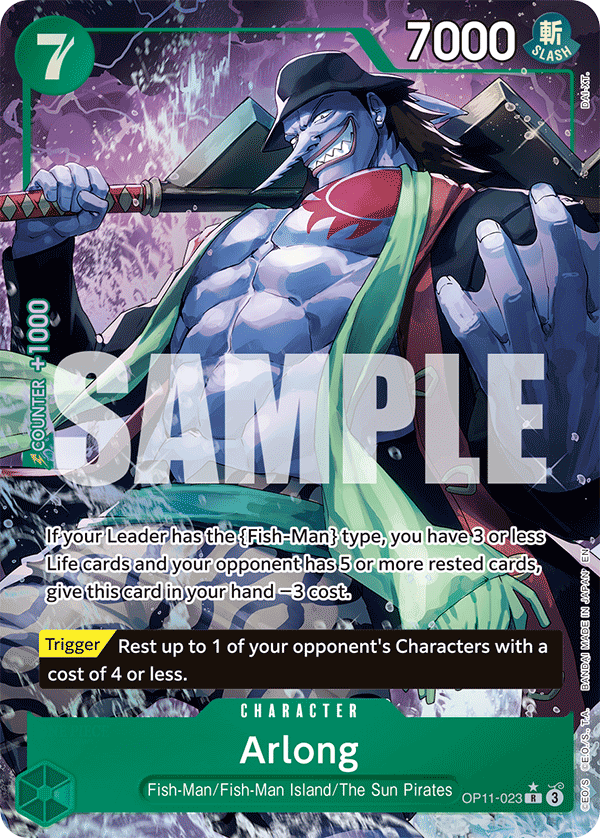 Carte Arlong OP11-023_p1 Rare — One Piece TCG OP-11 (Bandai)