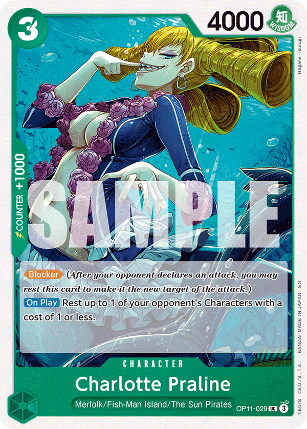 Carte Charlotte Praliné OP11-029 Uncommon — One Piece TCG OP-11 A Fist of Divine Speed (Bandai)