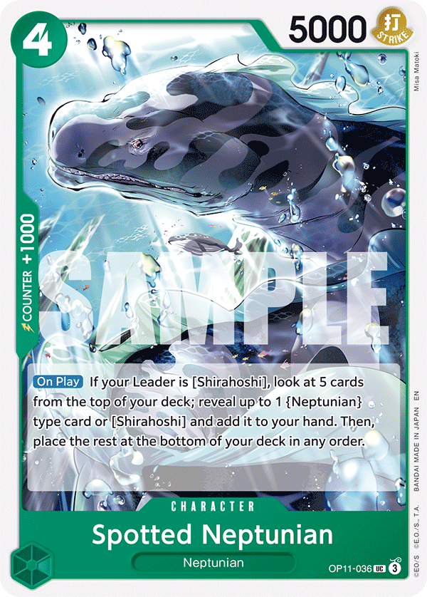 Carte Le Tacheté OP11-036 Uncommon — One Piece TCG OP-11 A Fist of Divine Speed (Bandai)