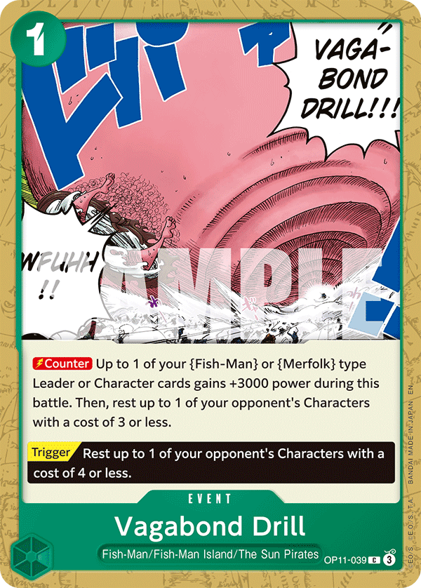 Carte Arcane du bandit OP11-039 Common — One Piece TCG OP-11 A Fist of Divine Speed (Bandai)