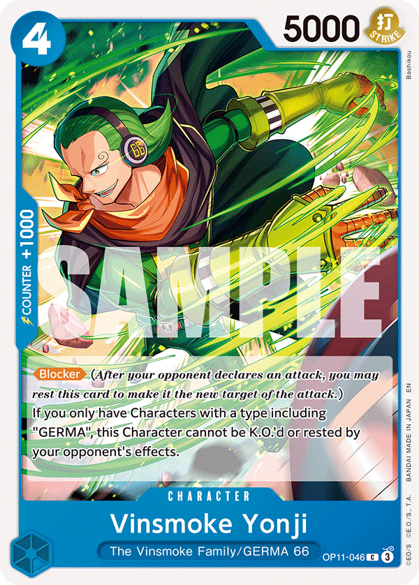 Carte Yonji Vinsmoke OP11-046 Common — One Piece TCG OP-11 A Fist of Divine Speed (Bandai)