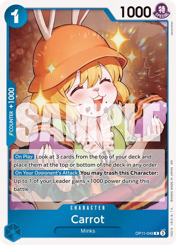 Carte Carrot OP11-049 Rare — One Piece TCG OP-11 A Fist of Divine Speed (Bandai)